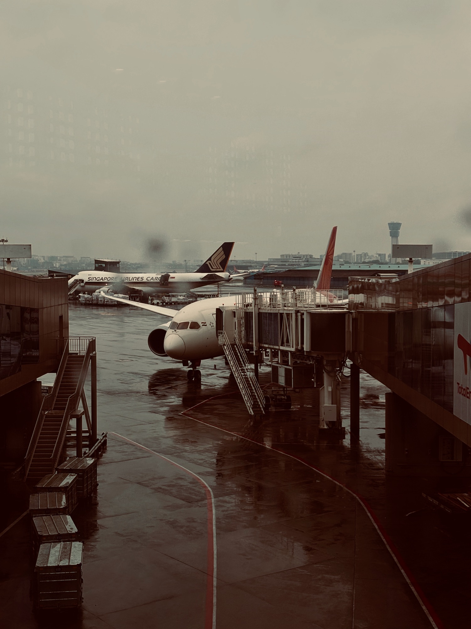 Rain on the tarmac
